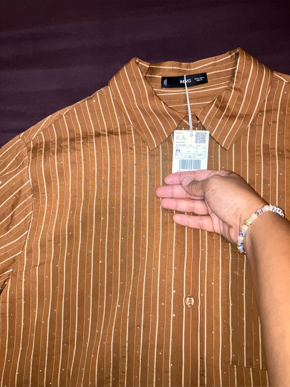 Mango Stripe Rhinestone Shirt - Picture 7 of 15